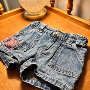 Old Navy Denim Shorts with Pink Embroidery